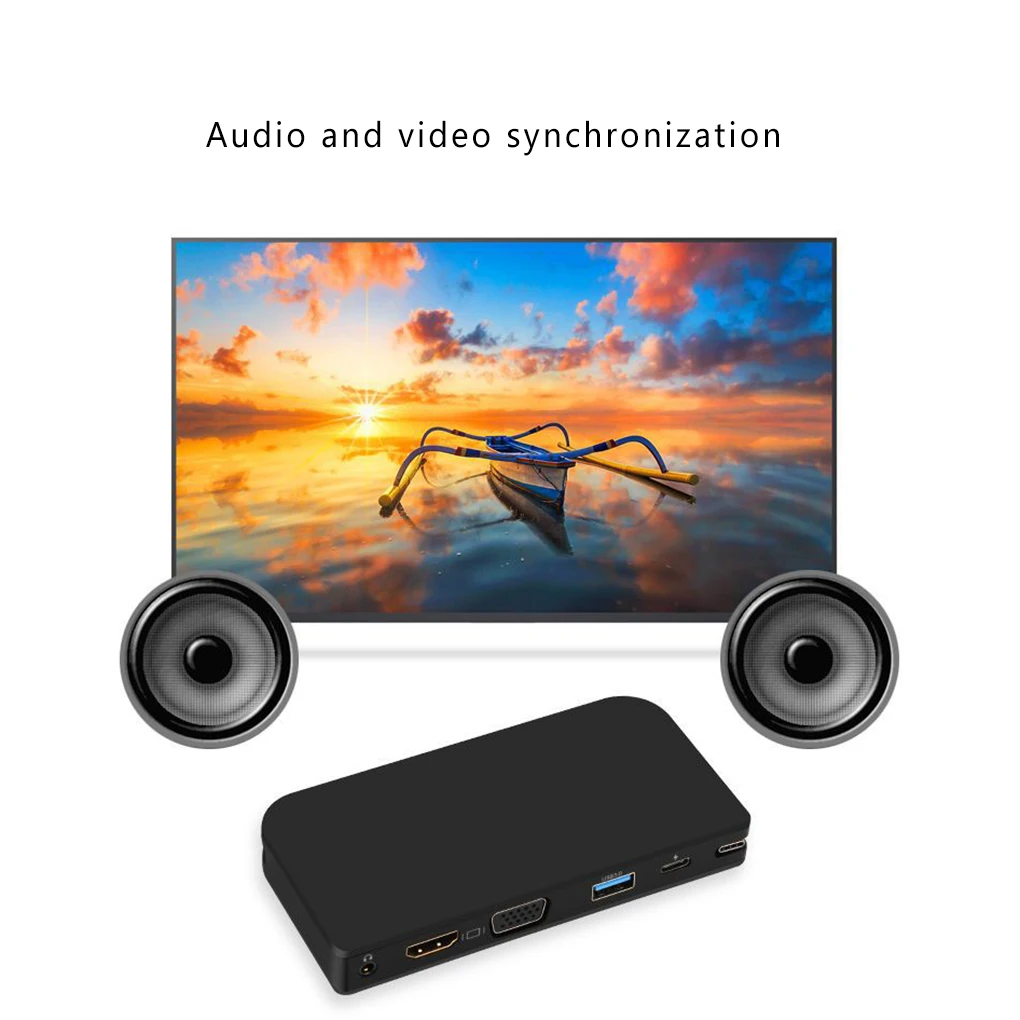  Tipo-C per Hd/Vga/Audio/Usb 3.0/Usb C Porta Tipo di Adattatore-C extender Hd Multimedia Convertitor