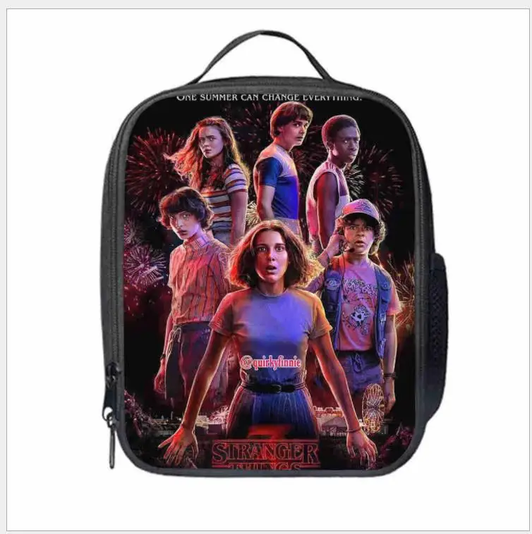 as pictures Сумка-холодильник для обеда «Stranger Things Eleven», сохраняющая свежесть льда, теплоизоляционная сумка для женщин и мужчин, сумка на плечо для пикника и кемпинга - Цвет: as pictures
