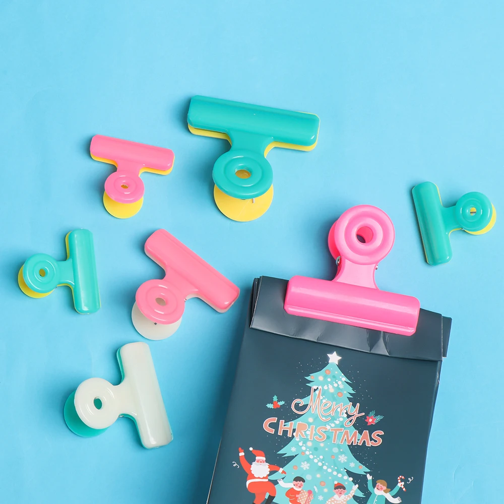 Plastic Multifunction Bag Chip Clips Fresh Food Close Clips Photo Office File Holder Clamps Air Tight Seal Grip 5Pcs