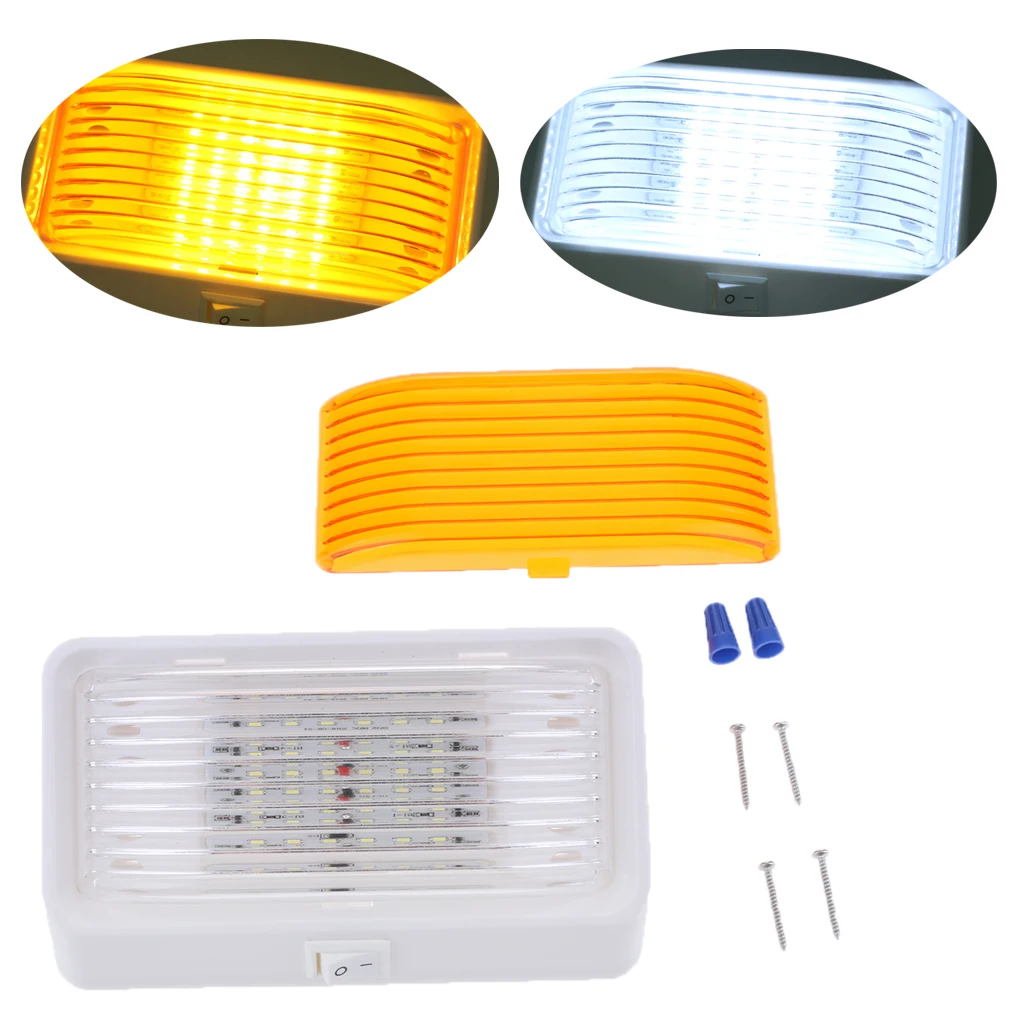 Светодиодный потолочный купольный светильник RV-Внутреннее освещение RV-DC 12V светильник s для Camper RV трейлер лодка(теплый белый