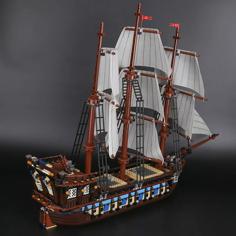 22001 Imperial Flagship Building Blocks Set Pirates Sailing Ship DIY Model Bricks Compatible with All brands 10210