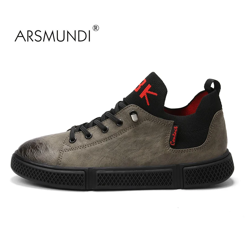 ARSMUNDI Mens Skateboard Shoes For Men Original Men's And Women's Sneakers Low Unisex Classic Sneakers Mens Skateboard Shoes - Цвет: Khaki