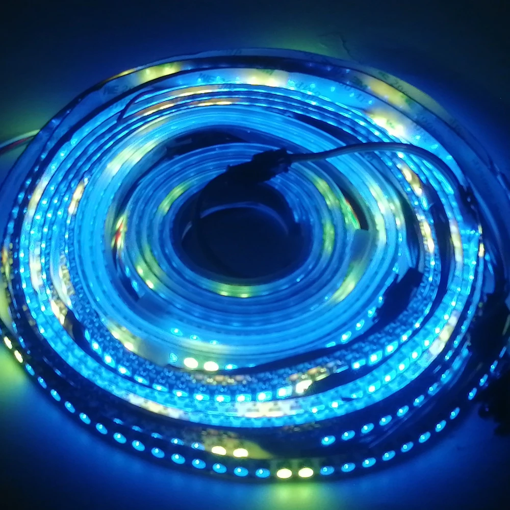 DC5V WS2812B Individually Addressable Luce Led Strip Light 5050 RGB 3Pin Smart 144 Pixels/M Black White PCB IP30 IP65 IP67 1-2M