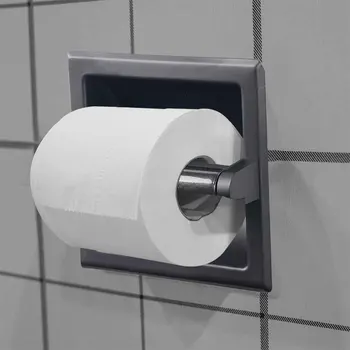 

Stainless Steel Home Practical Wall Recessed Anti Rust Bathroom Accessory Kitchen Toilet Paper Holder Hotel Roll Tissue Office