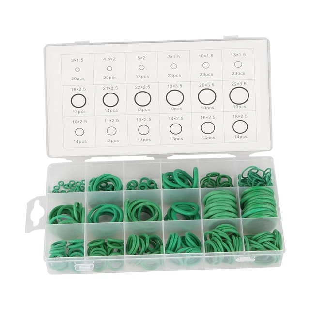 279Pcs Green O-Ring Assortment Kit Washer Gasket Sealing O Rings