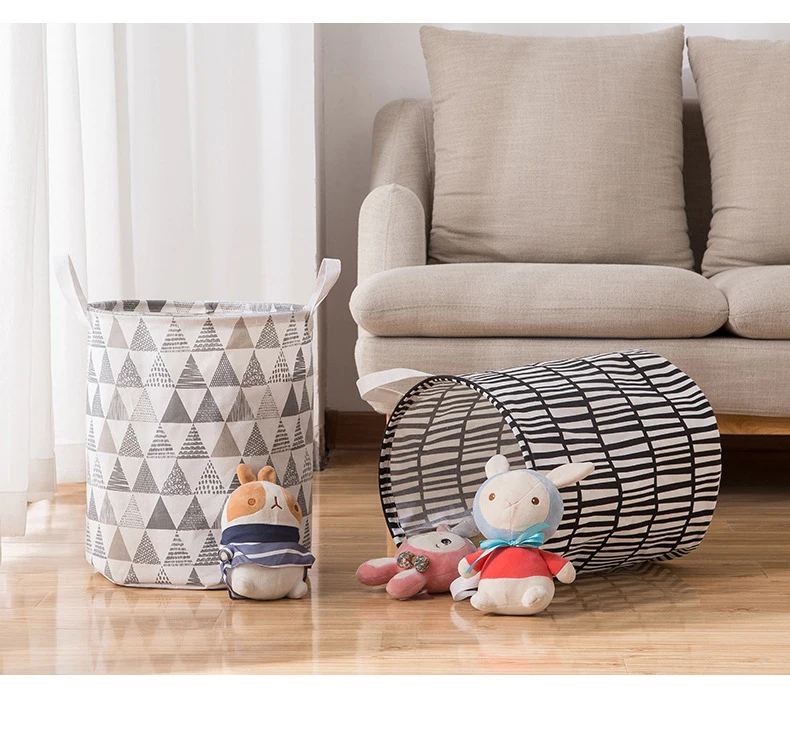 Large Capacity Foldable Laundry Basket Art Waterproof Children's Toy Basket Tunic Dirty Debris Multifunction Storage Basket