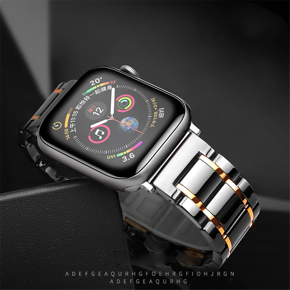 Link Armband Voor Apple Watch Band 44Mm 40Mm Keramiek Bands Voor Iwatch 5  Band Horloges Pulseira Serie 4 3 2 Correa 42Mm 38Mm|Horlogebanden| -  AliExpress