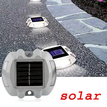 

6 LED Solar Garden Lamp Solar Powered Security Lights Road White Pathway IP68 6LED Stair Waterproof 30 Tons Driveway Outdoor