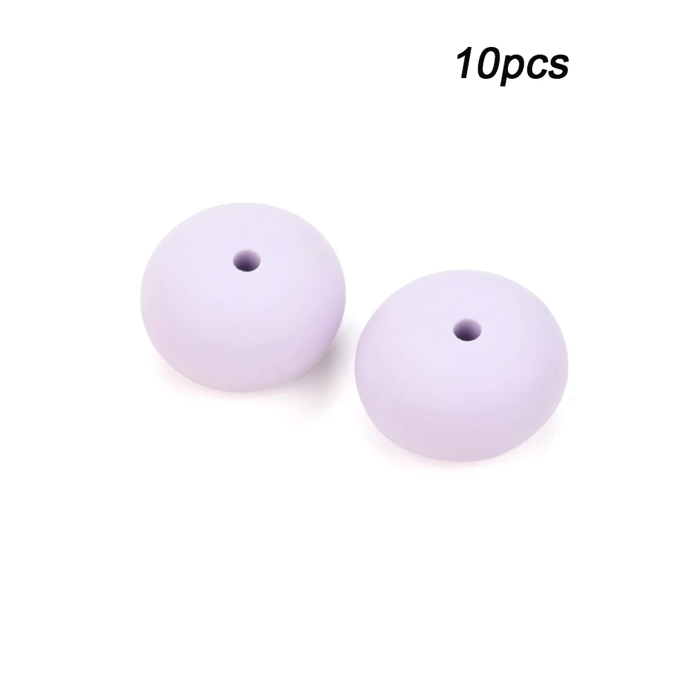 Lavender fog LOFCA 10 шт. Abacus Силиконовые Прорезыватели для зубов бусины еда без бисфенола-а ранг бисера ожерелье силикон жевательные бусины для ребенка силиконовые прорезыватели - Цвет: Lavender fog
