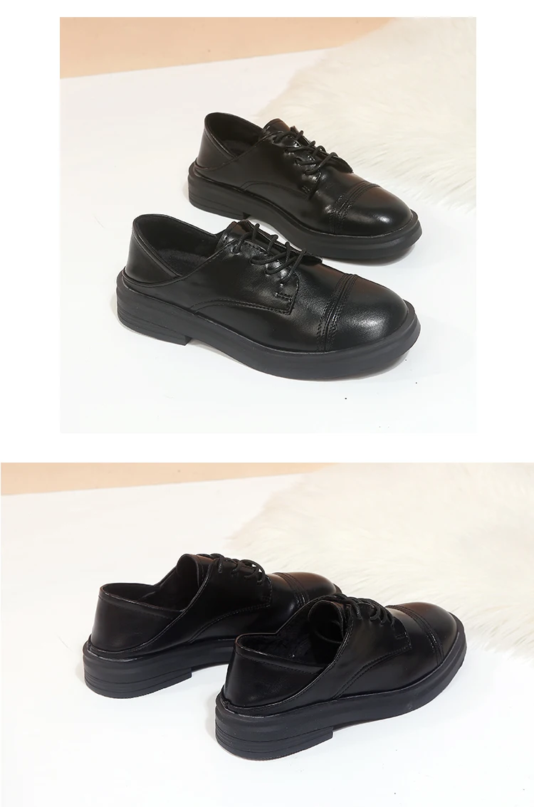 Women Casual Woman Platform Shoes Autumn Oxfords Women's Modis Shallow Mouth Round Toe Flats British Style All-Match Fall