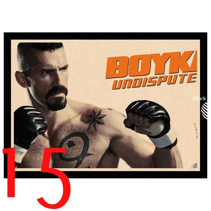 Коричневый Идеальные JL Boyka бесспорные Скотт Адкинс Ретро плакаты крафт обои высокое качество живопись для домашнего декора наклейки на стену HBA70 - Цвет: Коричневый