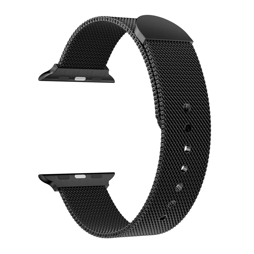Ремешок из нержавеющей стали для Apple Watch 42 мм 38 мм 44 мм 40 мм Миланская петля ремешок для iwatch 5 4 3 21 двойной магнитный ремешок