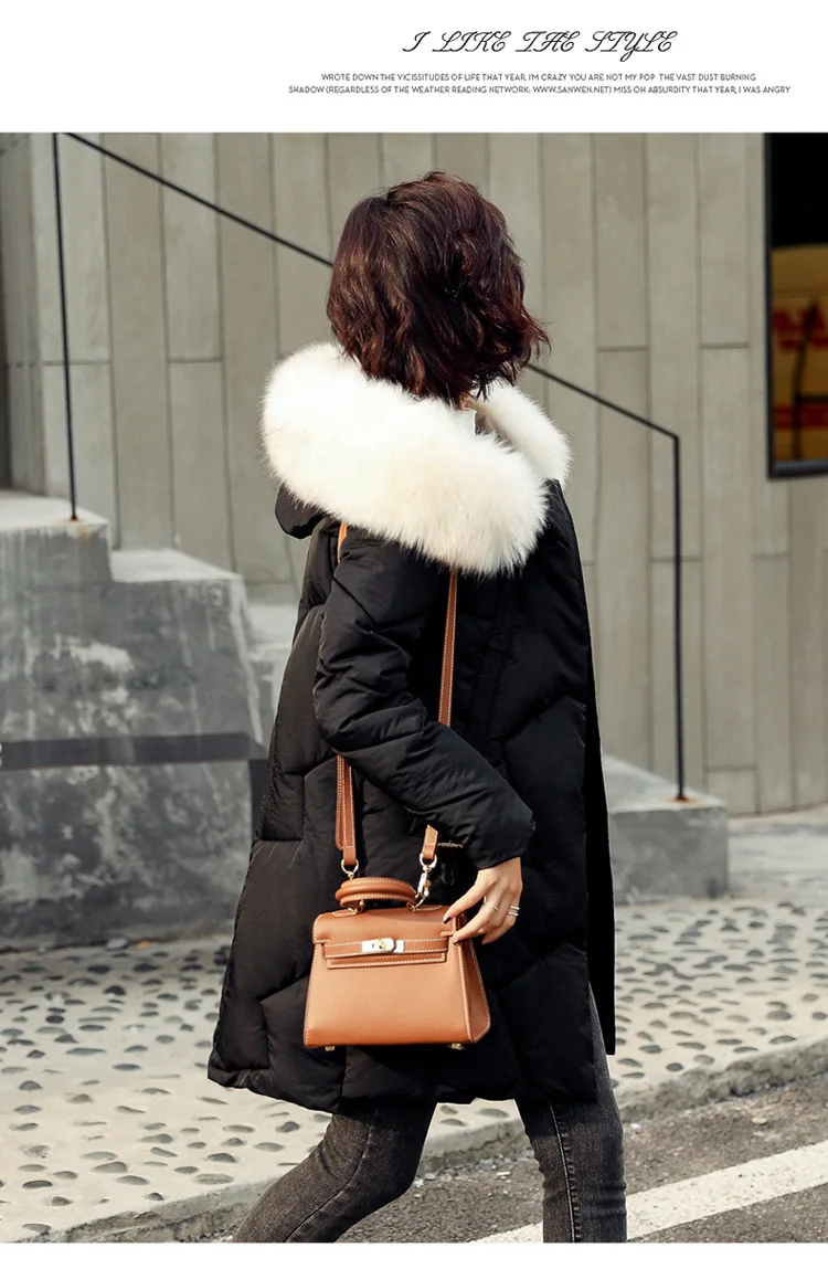 New Winter Hooded Women Warm Down Coat Casual Long Down Jackets Ladies Thicken Women Cotton Parka Outerwear Korean Coat