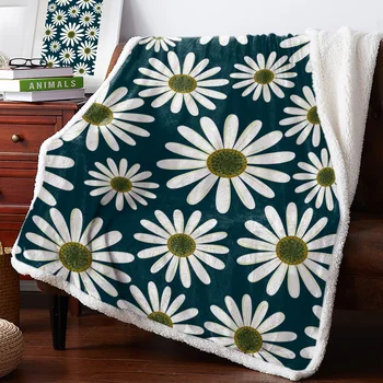 

Cute Little Daisy Design Warm Soft Blanket Office Sofa Plush Blanket Bedspreads Quilt Drop Ship