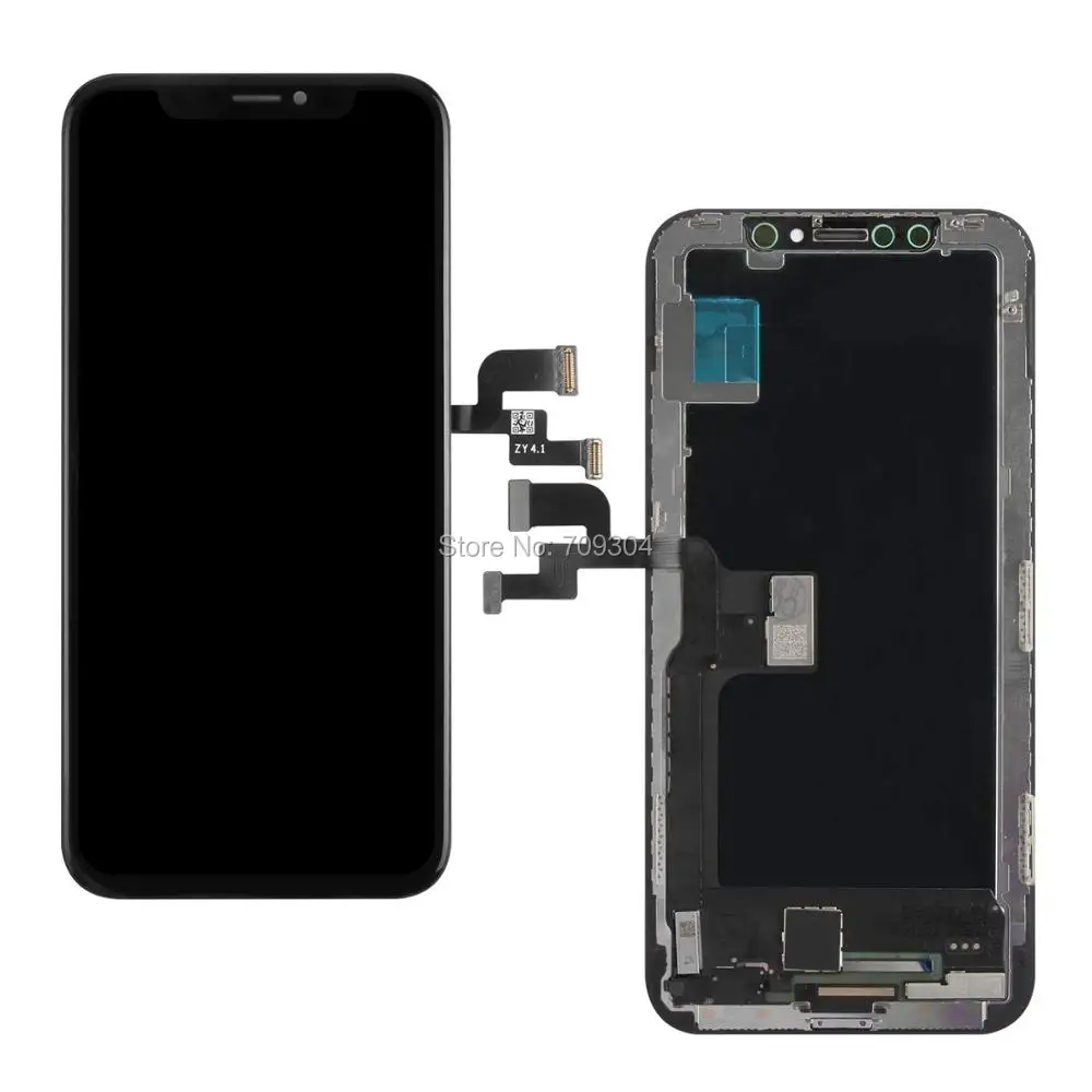 50 шт./лот DHL для iPhone X с 3D сенсорным дигитайзером сборка без битых пикселей ЖК-экран Замена дисплея