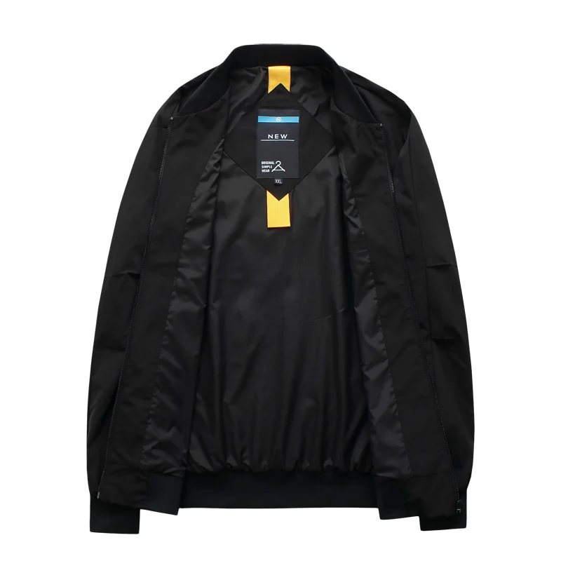 8XL 7XL 6XL 5XL Мужская одежда Повседневная куртка. Тонкая Красивая весенне-осенняя Повседневная однотонная бейсбольная Одежда большого размера