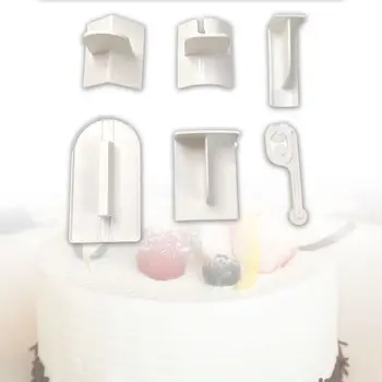 

6 Pcs Fondant Smoother Set for Edges Cake Polisher Flat Edge Finisher for DIY Cakes Decorating Modelling