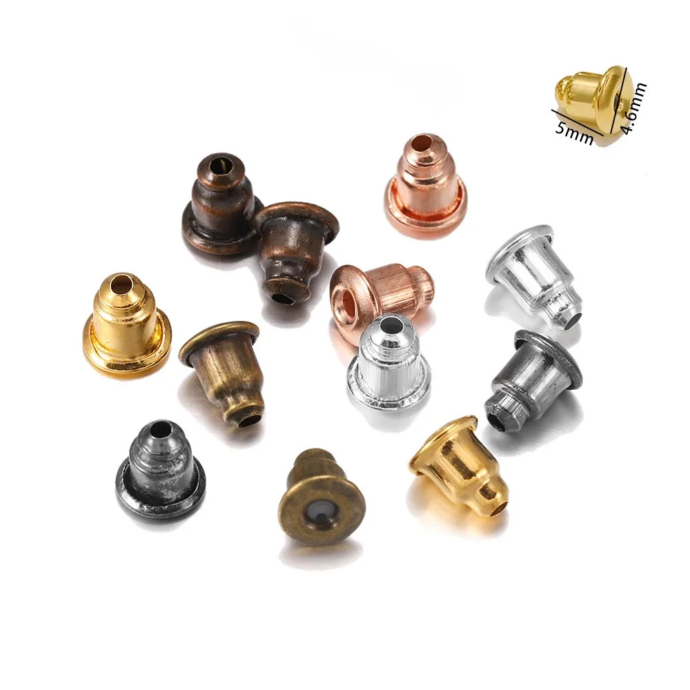 thumbnail image 1 of 200-2000 piezas de tapones de silicona suave para pendientes, tapones para los oídos con forma de bala, accesorios para pendientes de bricolaje, 1 of 5