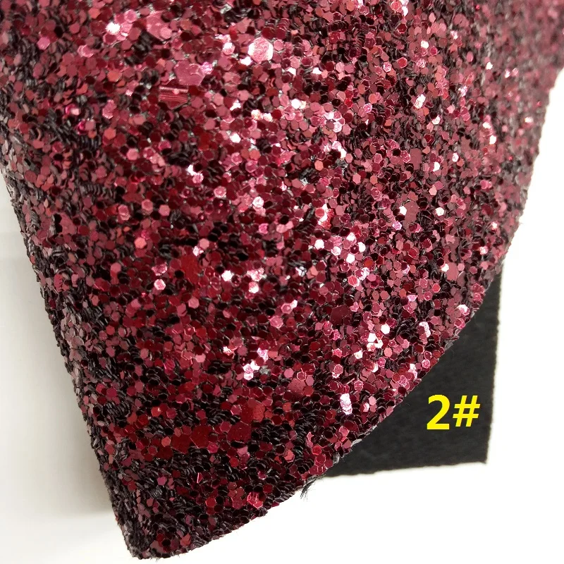 WINE Glitter Fabric, Lace Glitter Fabric, Suede Synthetic Leather Fabric Sheets For Bow A4 21x29CM Twinkling Ming XM871 - Color: 2