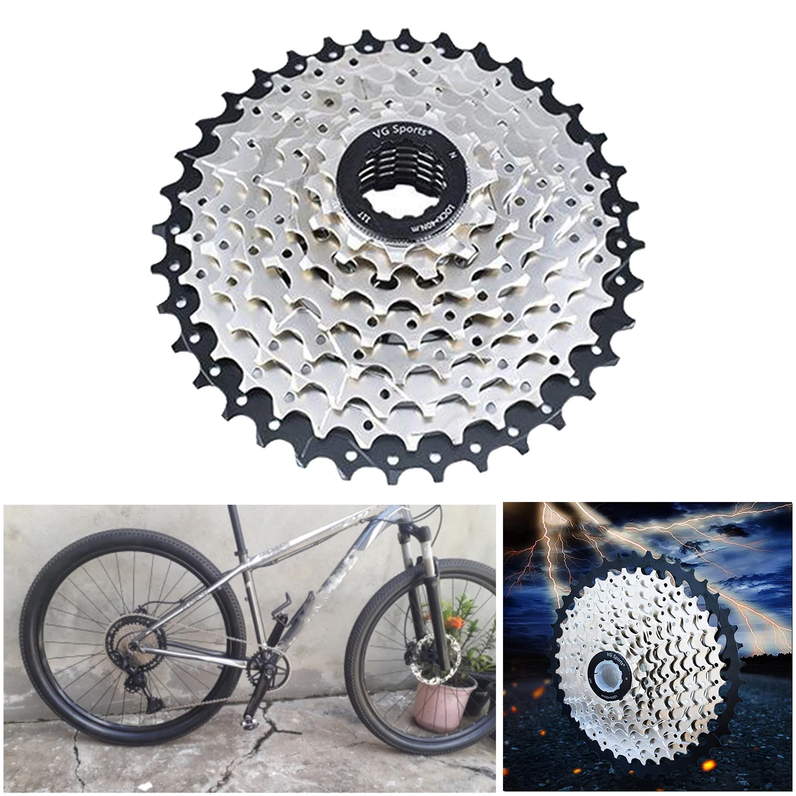 Bike Freewheel 8 9 10 Speeds 11-25T/46T Teeth Steel Solid Flywheel Sprocket Replacement Mountain Road Bicycle Cog Fix Component