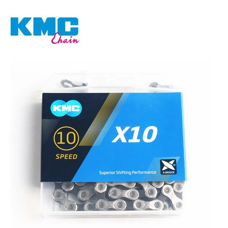 KMC X10 X10.93 MTB цепь для дорожного велосипеда 116L 10 цепь для скоростного велосипеда Волшебная горная кнопка с оригинальной коробкой