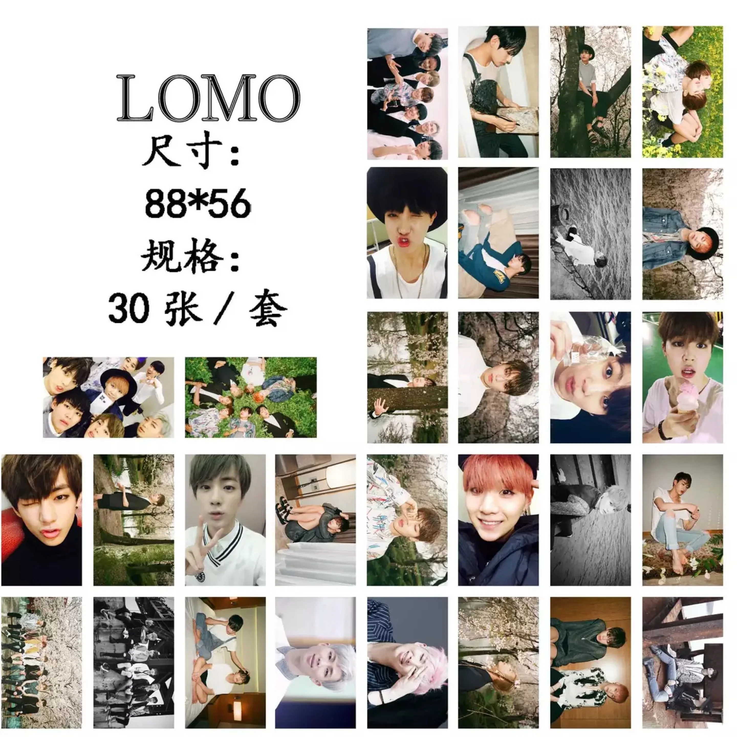30 шт./компл. южнокорейская группа Kpop Bangtan мальчиков плакат новая карта душа PERSONA ломо карты открытки картина веер подарок