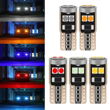 

10PCS T10 LED W5W LED BA9S LED Canbus Car Interior Light 194 501 6 SMD 3030 LED Instrument Lights Bulb Wedge Light No Error 12V