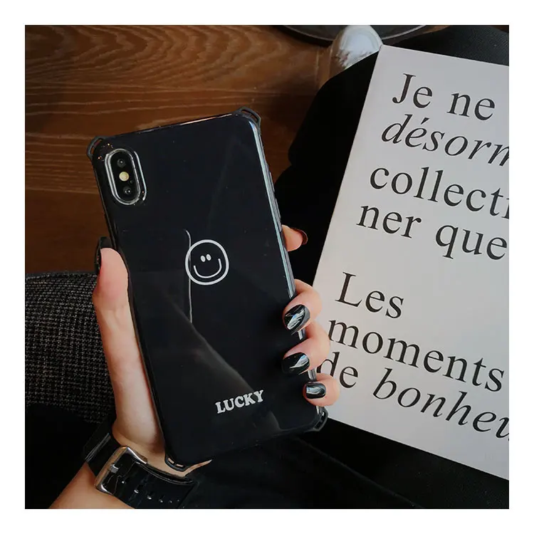Для iPhone 11 Pro Max X XS i8 Smile Face Ins модный защитный чехол для iPhone 7 8 Plus 6 6s Coque с ремешком