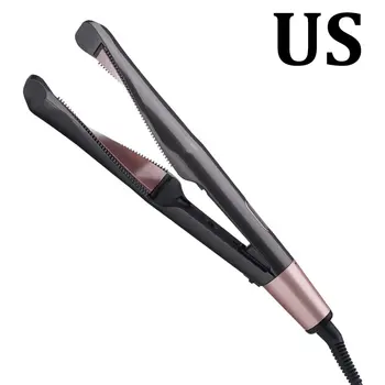 

Multifunctional 2-In-1 Button Curler Rotating Thermostat Roll Straight Hair Straightener Ceramic Spiral Curling Iron