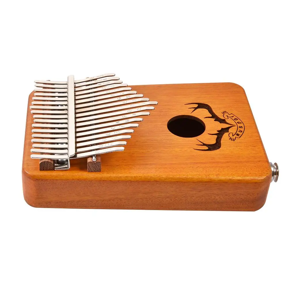 Muspor Kalimba 17 клавиш твердое красное дерево эквалайзер палец пианино встроенный пикап Рождественский подарок(оленьи рога