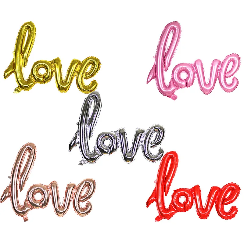 Wedding Marriage House Decoration Decorative Lovers' Day Valentine's Day Proposal Confession Aluminum Film Balloon One-piece LOV
