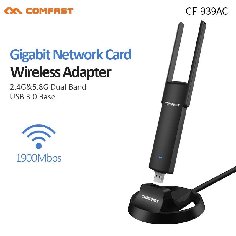 1900 Мбит/с 5 ГГц USB3.0 Wifi адаптер двухдиапазонный RTL8814AU внешняя Wifi антенна ключ Настольный/ноутбук/ПК LAN адаптер внешний кабель