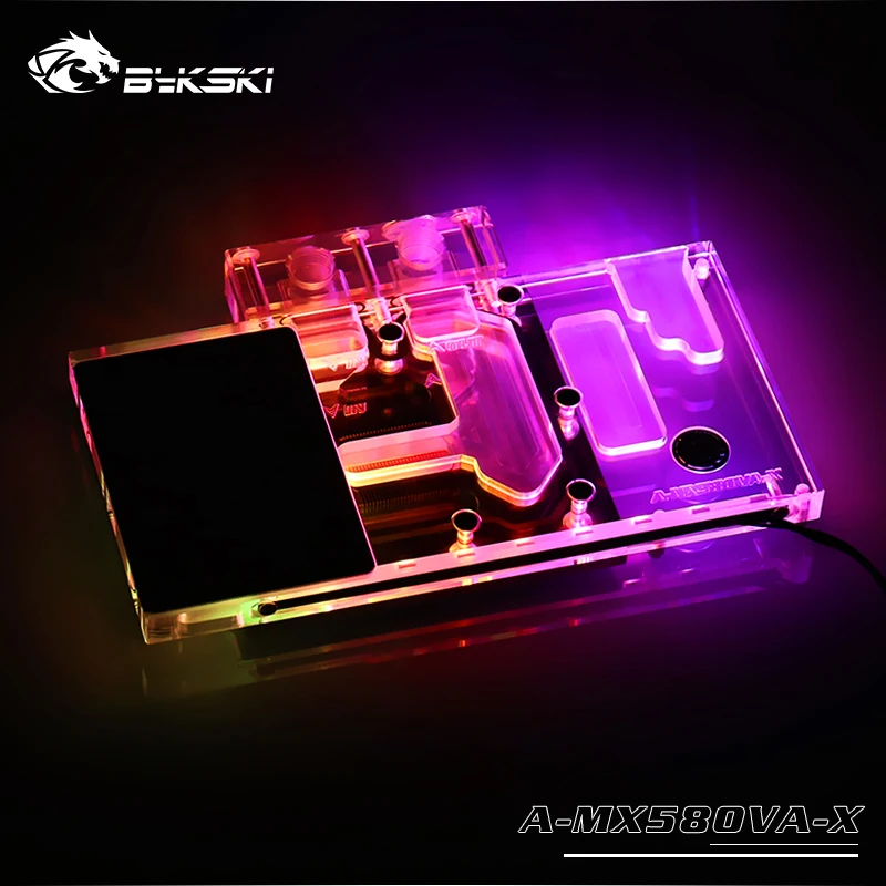 Bykski A-MX58OVA-X полный охват GPU водяной блок для MAXSUN RX580 кулер для видеокарты радиатор водяного охлаждения кулер