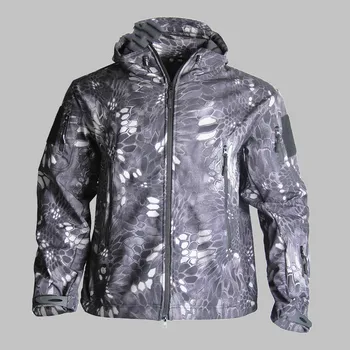 

Hiking Jackets Shark Skin Soft Shell Clothes Tactical Mens Windbreaker Flight Pilot Hood Military Fleece Field S-8