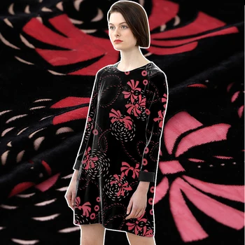 

1 metre Autumn hollow out floral mulberry silk dress fabric real velvet offer