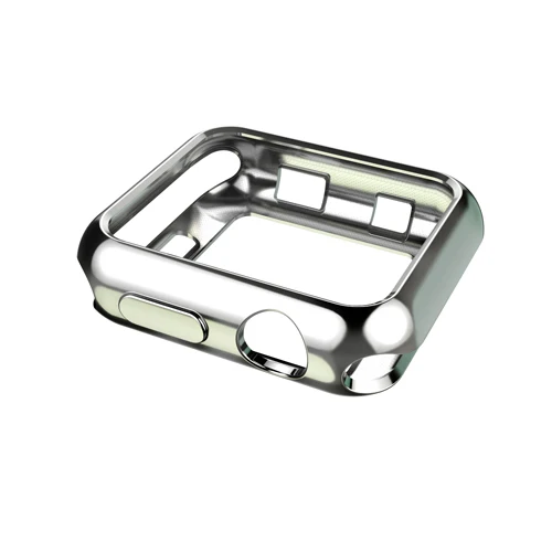 silver ТПУ бампер для Apple Watch 5 Чехол 44 мм 40 мм iWatch Группа 42 мм 38 мм Защитная крышка для экрана Apple watch 4 3 2 44/аксессуары - Цвет: silver