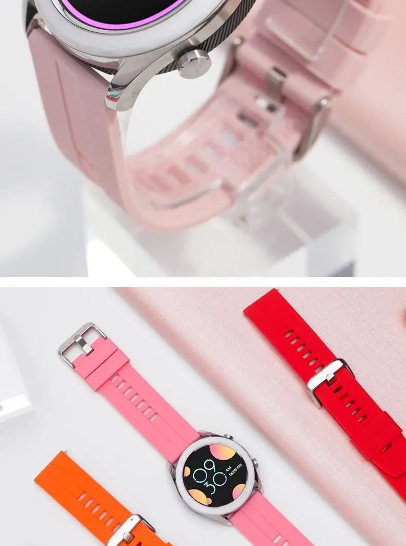 22 мм силиконовый ремешок для часов huawei Watch GT Galaxy Active2 44 мм ремешок силиконовые полосы спортивные для часов Amazift Pace Наручные Ремни