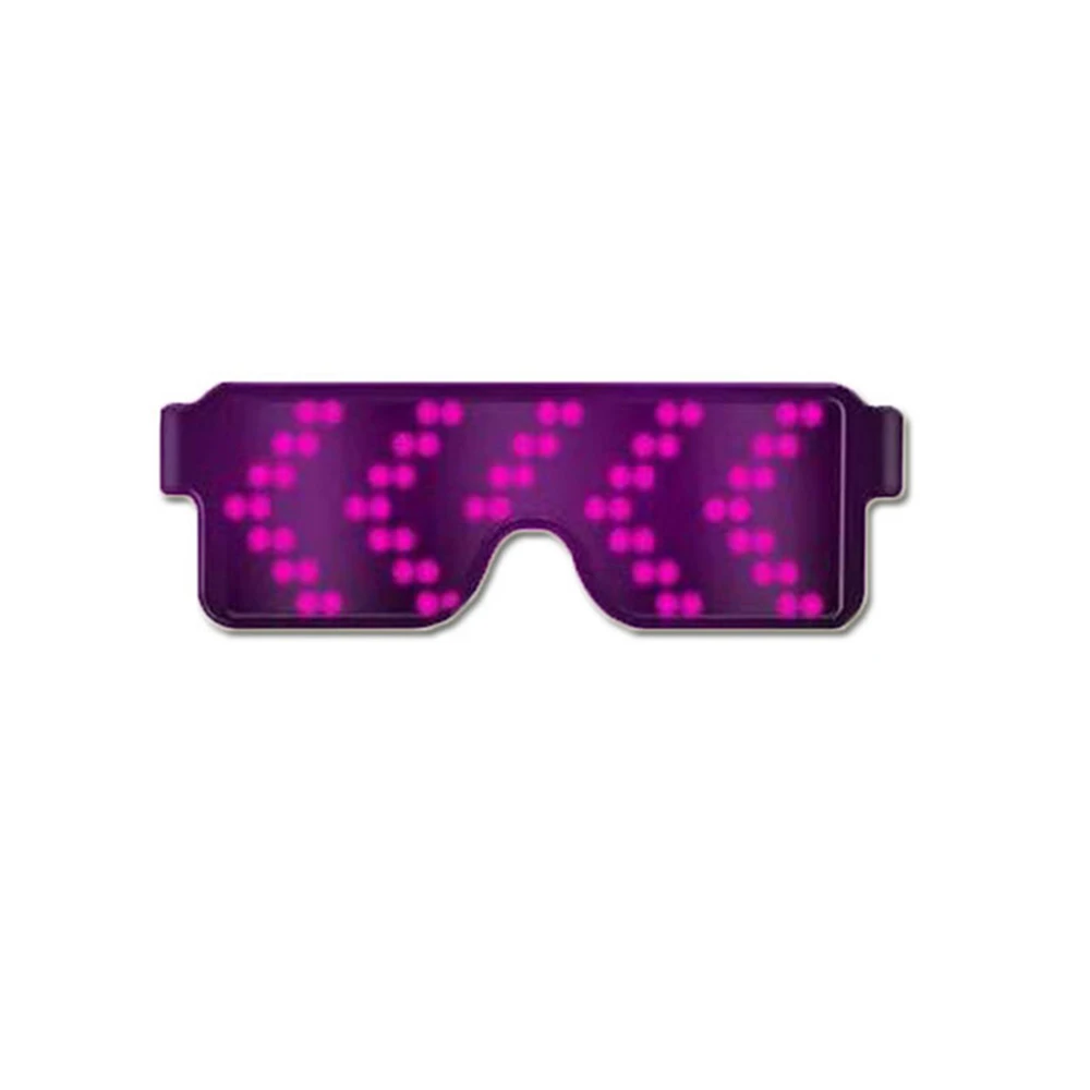 Purple Фиолетовый, красный, синий, зеленый, белый светильник, очки, светодиодные вечерние светящиеся очки, светящиеся солнцезащитные очки, рождественское освещение концертов, игрушки, личный реквизит - Цвет: Purple