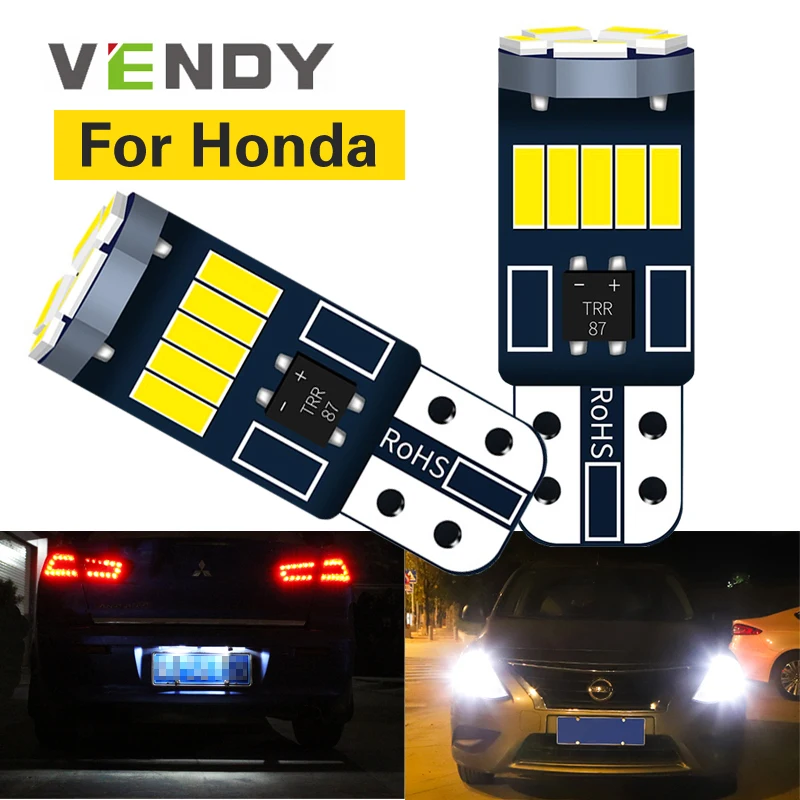 2 шт. светодиодный светильник W5W 2825 T10 168 Canbus автомобильная лампа для Honda civic crv fit accord jazz accord 8 smax Insight Odyssey Pilot