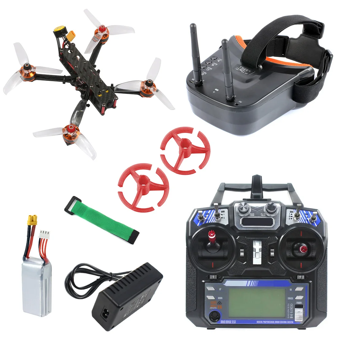 US $172.82 Jmt F4 X1 175mm Fpv Race Drone Quadcopter Rtf With Fpv Goggles Ghf411aio F4 26s Aio Flight Controller Flysky Remote Controller