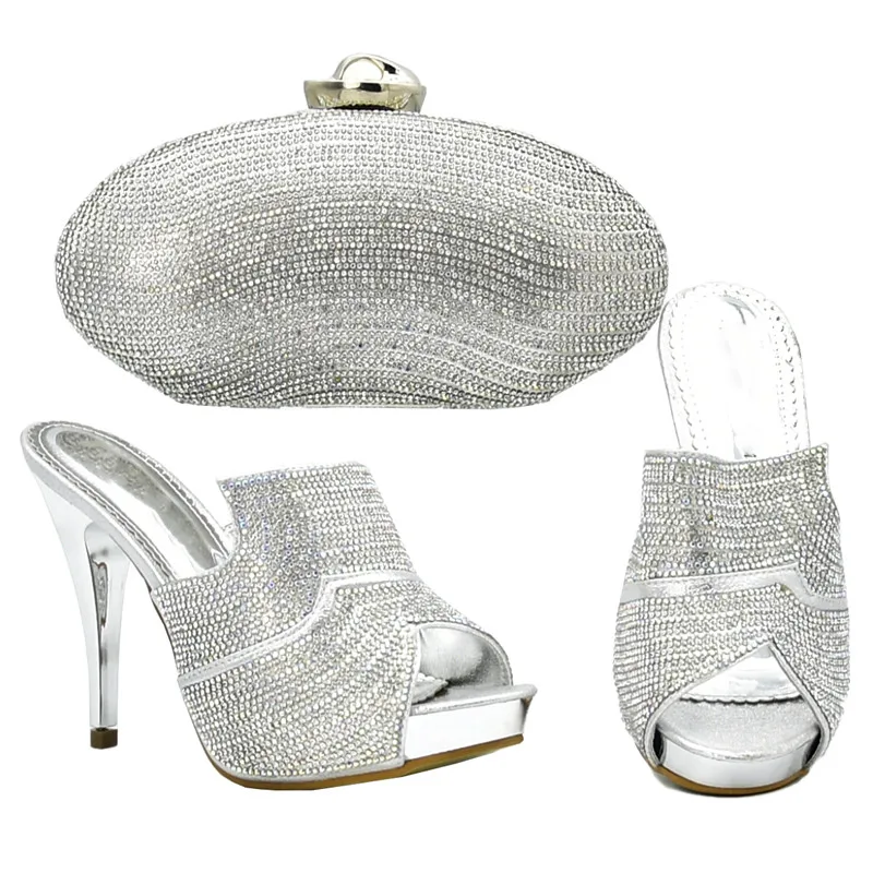 Распродажа в Для женщин комплекте комплект из обуви и сумки украшенные Стразы