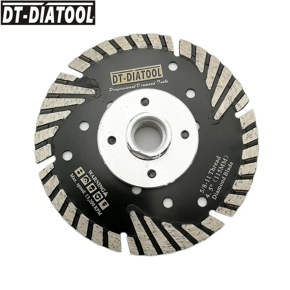 DT-DIATOOL 5 шт. 5/8-11 резьба 115 мм/4," Горячий прессованный алмазный турбо лезвия камень пилы лезвия бетона гранита мрамора режущие диски