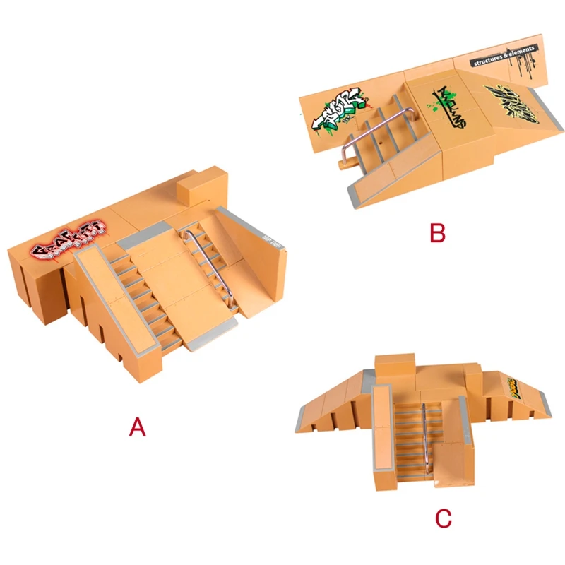 Мини Мода палец скейт парк рампы наборы дождь скейтборд пальцы обучение Реквизит игры дети Крытый Экстремальный набор спортивных игрушек