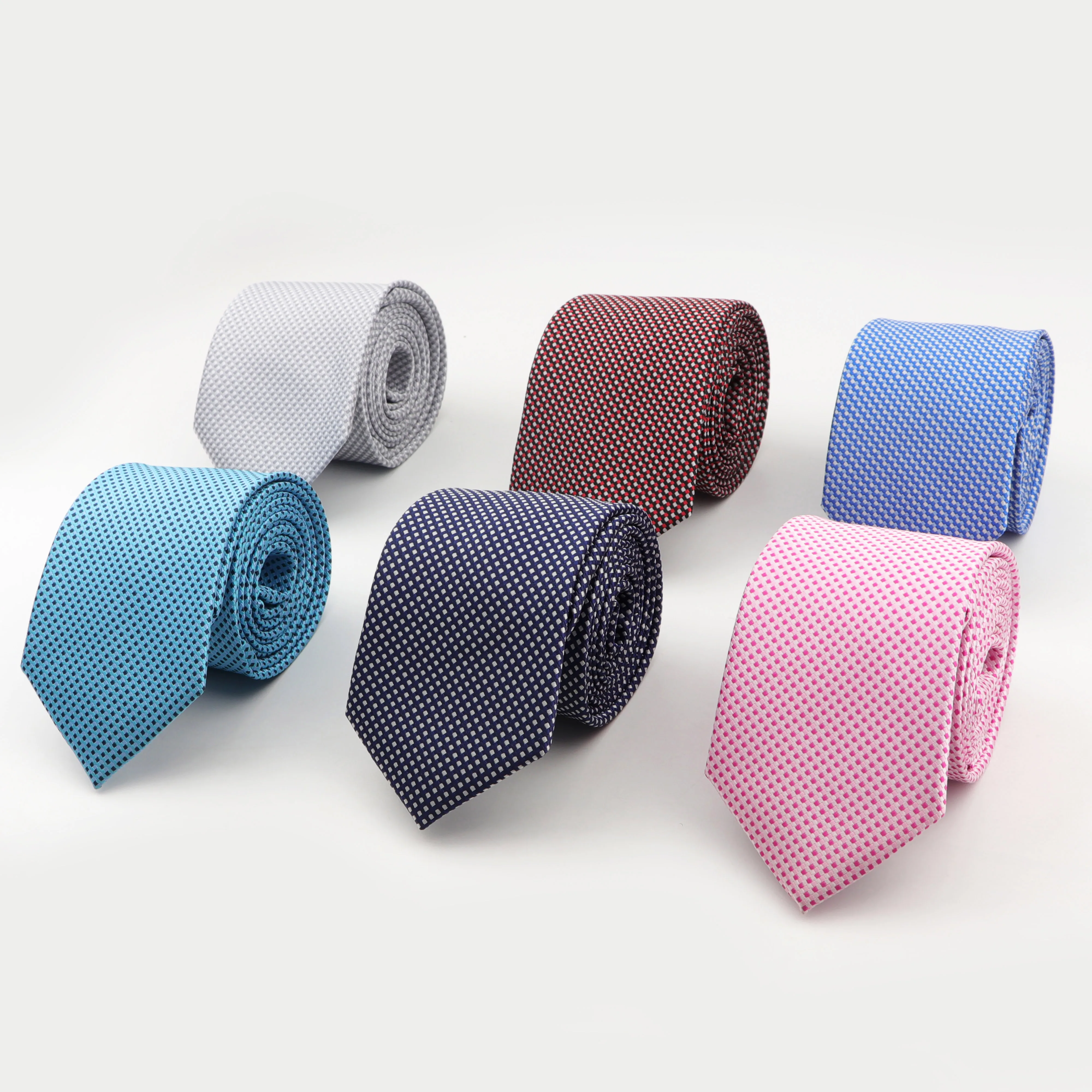 

High Fashion Polka Dot Ties for Men Skinny Polyester 7cm Classic Cravat Narrow Silk Groom Wedding Party Business Necktie