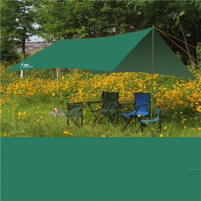 Ладони зеленый Beach Sun Shelter Waterproof Tent Shade Camping Sunscreen Rain Fly Folded Tent Tarp Outdoor Camping Waterproof Sunshade AA60645 - Цвет: Ладони зеленый