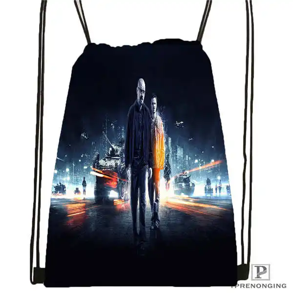 Drawstring Backpack Custom_ break-bad-aaron@ 1 походная сумка на шнурке милый рюкзак для детей(черная спинка) 31x40 см#2018611-26 - Цвет: Drawstring Backpack