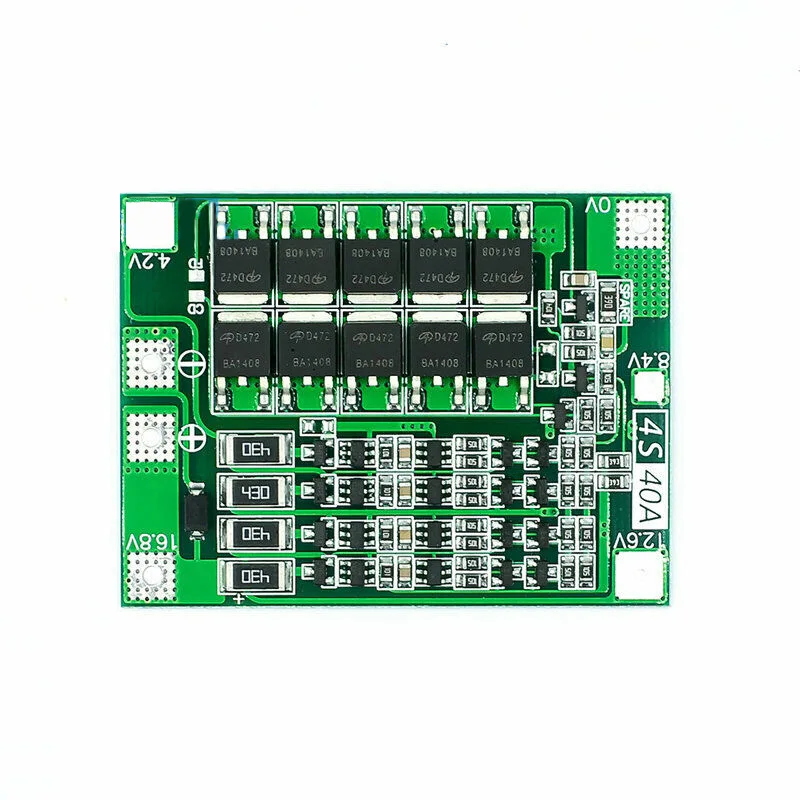 40A 18,1 V 4S литий-ионный аккумулятор 18650 BMS Щит защиты печатной платы баланс ячеек