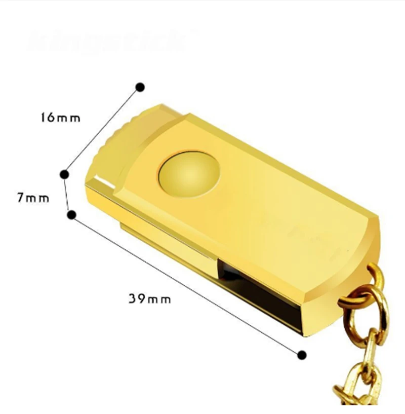 hot Metal Rotary 2.0 Keychain Memory Card 4GB 8GB 16GB 32GB 64GB thumb shape flash drive can be customized LOGO Free Shipping