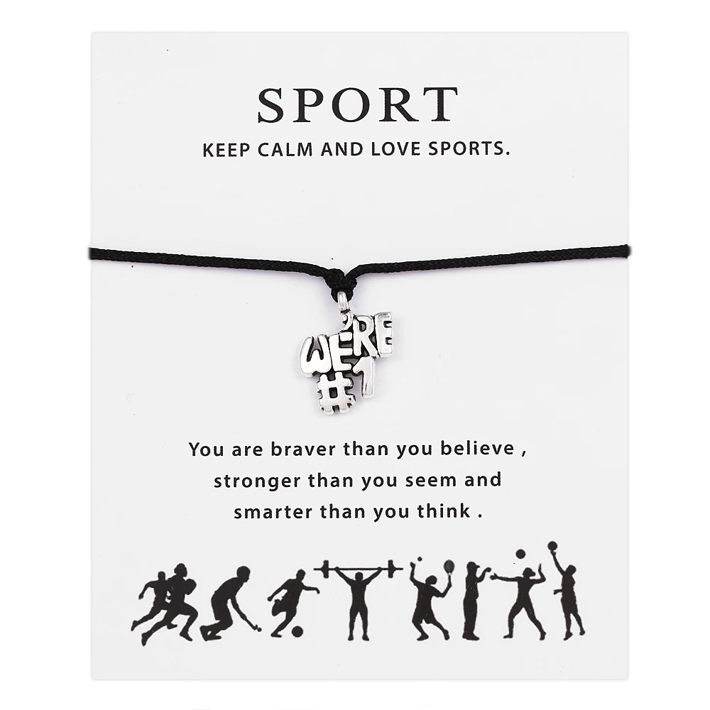 same as photo show SPORTgifts Регулируемое наружное кольцо из вощеных шнурочков с различными подвесками, браслеты с брелоками для женщин femme гравировкой SHE BELIEVED SHE COULD SO SHE DID кулон - Окраска металла: same as photo show
