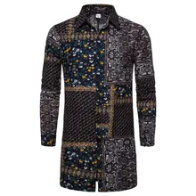 Мужская рубашка, индийская Курта, костюм, однотонный цвет, длинный рукав, хлопок, повседневные топы для мужчин, исламский мусульманский Арабский кафтан, мужская длинная рубашка, M-3XL